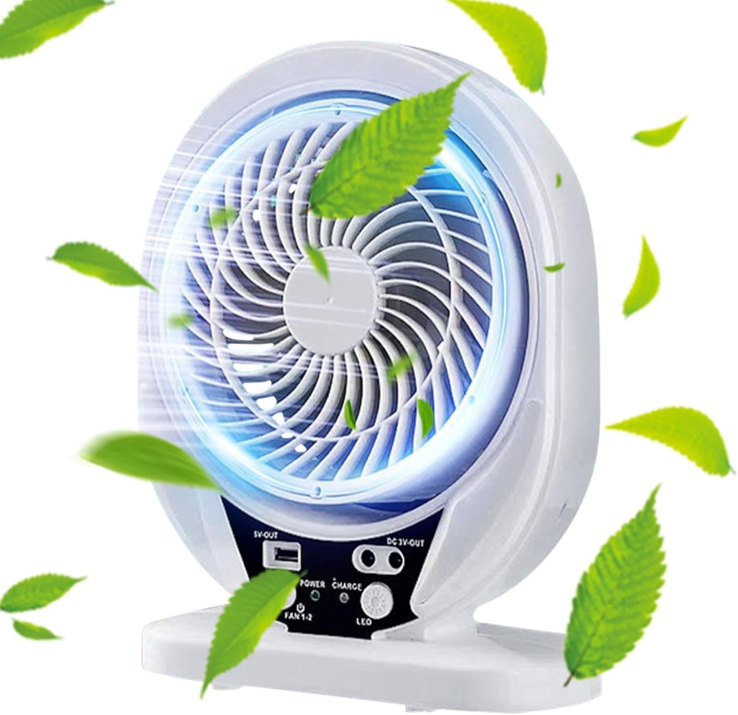 Abanico Solar Recargable Portatil