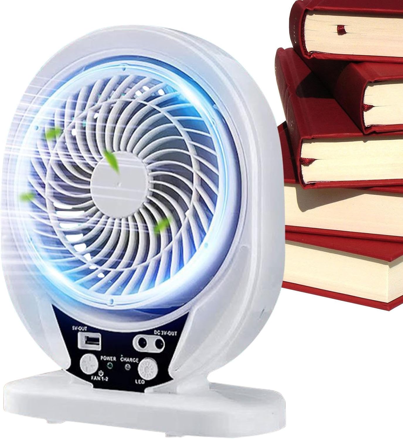 Abanico Solar Recargable Portatil